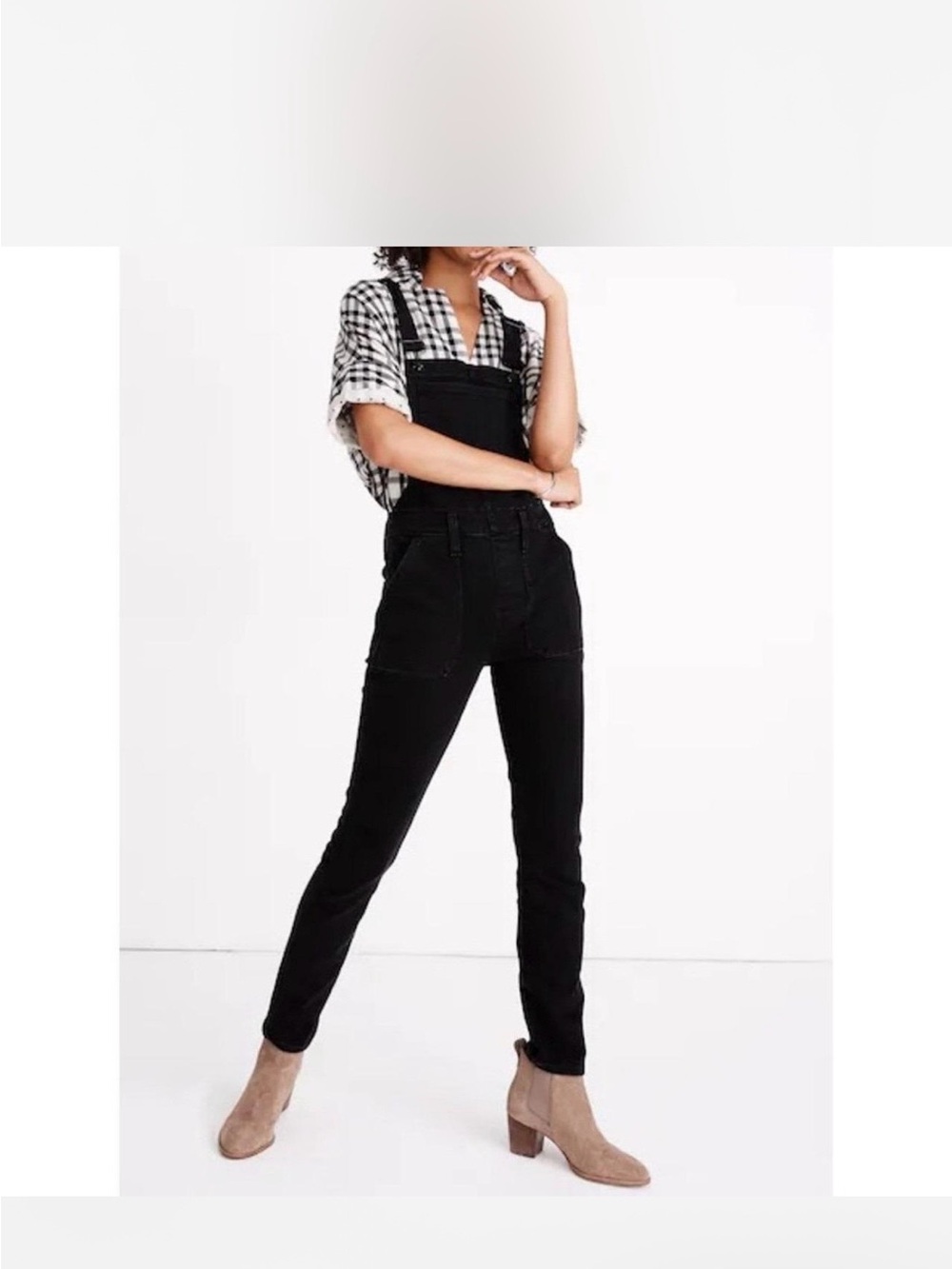 Madewell black size Xs Women's Denim Overalls Jeans - skinny Fit